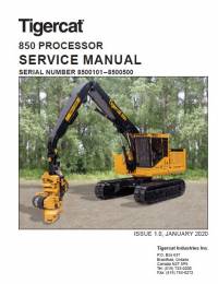 repair manual Tigercat Processor 850 Service Manual PDF