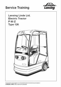 repair manual Linde Electric Tractor P 60 Z Service Training Manual PDF