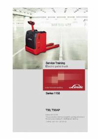 repair manual Linde Electric Pallet Truck T30, T30AP Service Training Manual PDF