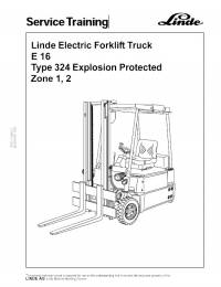 repair manual Linde Electric Forklift Truck E 16 Service Training Manual PDF