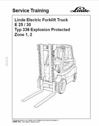 repair manual Linde Electric Forklift Truck E25/30 Service Training Manual PDF