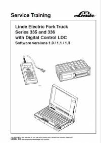 repair manual Linde Electric Fork Truck Series 335, 336 Service Training Manual PDF