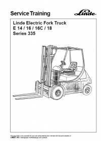 repair manual Linde Electric Fork Truck E14/16/16C/18 Service Training Manual PDF