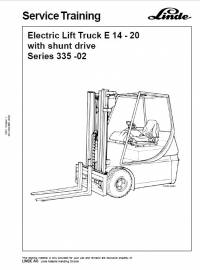 repair manual Linde Electric Lift Truck E 14-20 Service Training Manual PDF