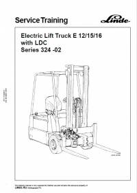 repair manual Linde Electric Lift Truck E 12/15/16 Service Training Manual PDF