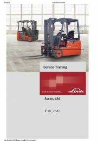 repair manual Linde Forklifts E18, E20 Service Training Manual PDF
