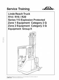 repair manual Linde Reach Truck R14, R16, R20 Service Training Manual PDF