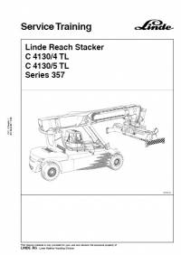 repair manual Linde Reach Stacker C 4130/4/5 TL Service Training Manual PDF