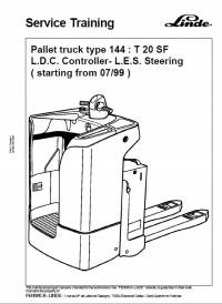 repair manual Linde Pallet Truck T20SF Service Training Manual PDF
