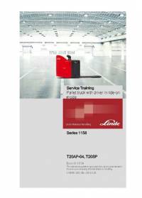 repair manual Linde Pallet Truck T20AP-04, T20SP Service Training Manual PDF