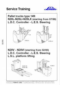 repair manual Linde Pallet Trucks N20L-N2LI-N20LX, N20V-N2-VI Service Training Manual PDF
