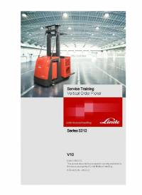repair manual Linde Vertical Order Picker V10 Service Training Manual PDF