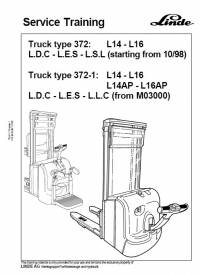 repair manual Linde Truck L14-L16, L14AP-L16AP Service Training Manual PDF