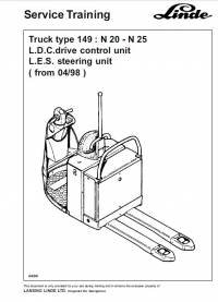 repair manual Linde Truck N20-N25 Service Training Manual PDF