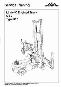repair manual Linde IC Engined Truck C80 Type 317 Service Training Manual PDF