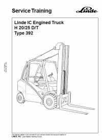 repair manual Linde IC Engined Truck H20/25 D/T Service Training Manual PDF