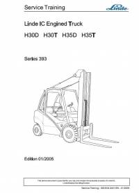 repair manual Linde IC Engined Truck H30D, H30T, H35D, H35T Service Training Manual PDF