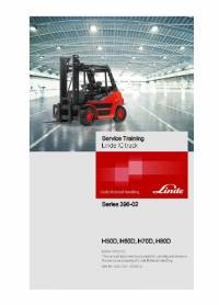 repair manual Linde IC Truck H50D, H60D, H70D, H80D Service Training Manual PDF