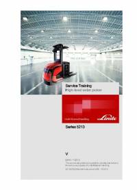 repair manual Linde High-Level Order Picker V Service Training Manual PDF