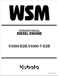 repair manual Kubota Diesel Engine V3300-EAB, V3300-T-EAB Workshop Manual PDF