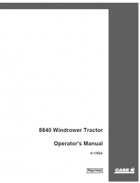 repair manual Case 8840 Windrower Tractor Operator’s manual PDF