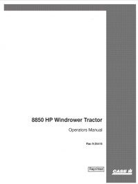 repair manual Case 8850 HP Windrower Tractor PDF Operator’s Manual