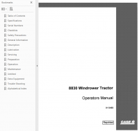 repair manual Case 8830 Windrower Tractor PDF Operator’s Manual