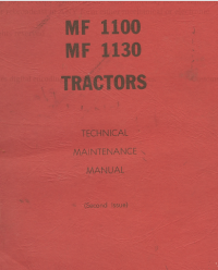 repair manual Massey Ferguson Tractor MF 1100 1130 Technical Maintenance Manual PDF