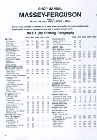 repair manual Massey Ferguson Tractor MF 255-265-270-275-290 Shop Manual PDF