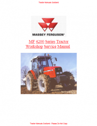 repair manual Massey Ferguson Tractor MF 4200 Series Workshop Manual PDF