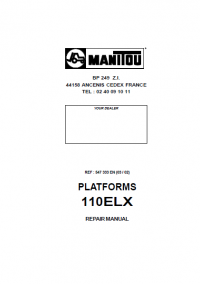 repair manual Manitou Platforms 110 ELX Repair Manual PDF