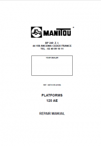 repair manual Manitou Platforms 120 AE Repair Manual PDF
