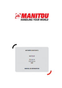 repair manual Manitou Engine TD 3.6 L4, TCD 3.6 L4 ST4 Repair Manual PDF