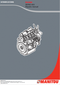 repair manual Manitou Engine Series 400 Repair Manual PDF