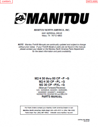 spare parts catalog Manitou Forklift M230, M430,M240, M440, M250, M45032-B238D Parts Manual PDF