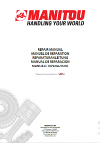 repair manual Manitou Forklift MR174EN Repair Manual PDF