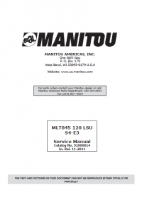 repair manual Manitou Forklift MLT845 120 LSU Service Manual PDF