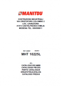 spare parts catalog Manitou Forklift MLT 10225L Parts Catalog PDF