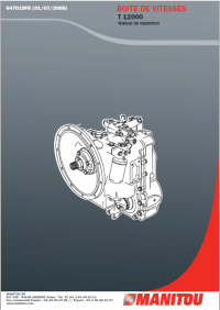 repair manual Manitou Gearbox T 12000 Repair Manual PDF