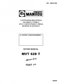 repair manual Manitou MVT 628 T Comfort Line Part 1 Repair Manual PDF