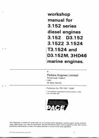 repair manual Perkins 3.152 series Engines Workshop Manual PDF