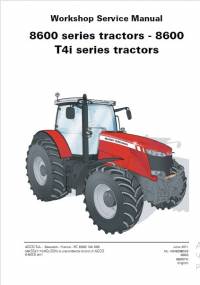 repair manual Massey Ferguson MF8600+MT600D Tractor Workshop Manual PDF