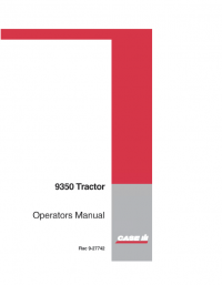 repair manual Case 9350 Tractor Operators Manual in PDF