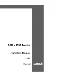 repair manual Case 9310-9330 Tractors Operator’s Manual in PDF