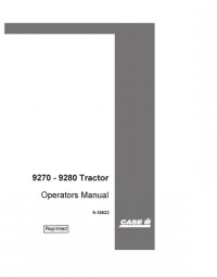 repair manual Case 9270-9280 Tractor Operator’s Manual in PDF