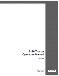 repair manual Case 9190 Tractor PDF Operators Manual