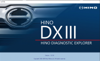 Diagnostic Software Hino Diagnostic Explorer 3 (Hino DX3 v1.25.6) 08/2025