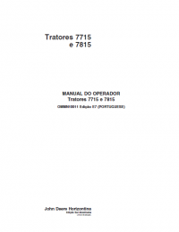 repair manual John Deere 7715 e 7815 Tractors Operation Manual PDF