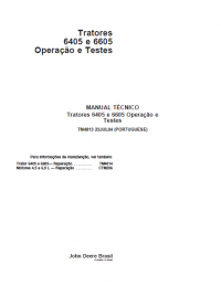 repair manual John Deere 6405, 6605 Tractors Operation and Test Technical Manual PDF