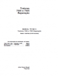 repair manual John Deere Tractor 7500 and 7505 Repair Technical Manual PDF
